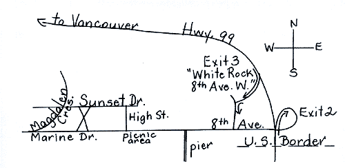 map to Ocean Rose Bed and Breakfast